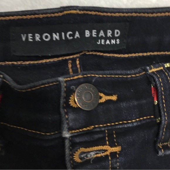 Veronica Beard Carolyn Baby Boot High Rise Stretch Tuxedo Waist Jeans SZ 27 - Picture 5 of 12